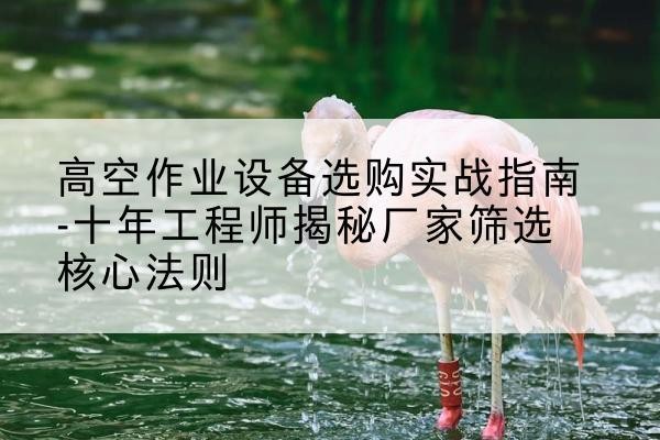 舟曲剪叉式升降机厂家-高空作业设备选购实战指南-十年工程师揭秘厂家筛选核心法则
