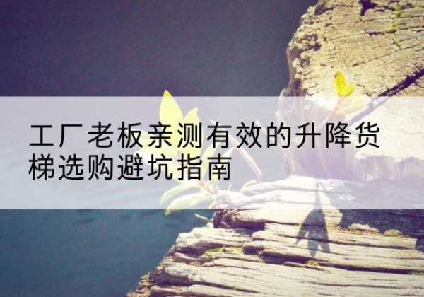 舟曲升降货梯怎么选-工厂老板亲测有效的升降货梯选购避坑指南